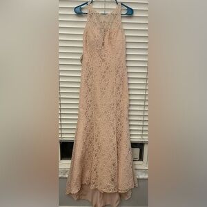 Women’s Morilee Madeline Garner Bridesmaid Dress - Blush Lace - Size 10